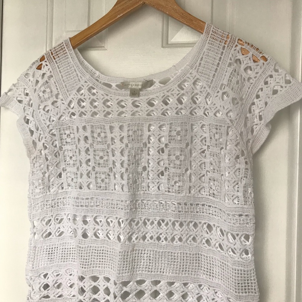 White crochet top-perfect for summer!